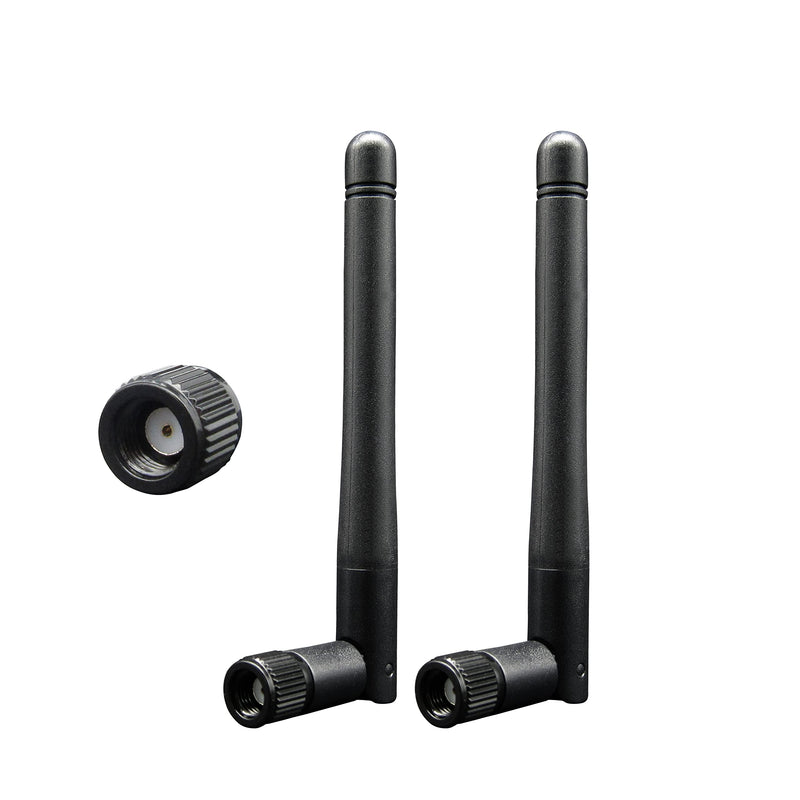  [AUSTRALIA] - WiFi Antenna PC Bluetooth Antenna, Dual Band 2.4Ghz 5Ghz 5.8Ghz 3dBi with RP-SMA Male (with No Pin) for Gaming Motherboard, RV Camera, Mini PCIE M.2 Wireless Card, Router -2 Pack RP-SMA Male Antenna 2 Pack