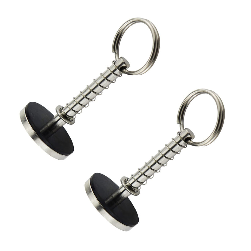 NRC&XRC Stainless-Steel 316 Hatch Cover Pull Handle with Spring Hidden Pin Button for Fishing Boat Yacht Dia.:1/3in(8MM),Total Length:2-1/8IN(54.4MM) 2PCS