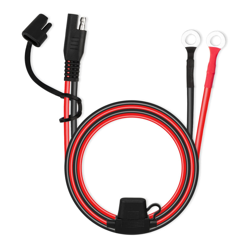 SAE Extension Cable, 2FT 10AWG SAE Battery Connector, Ring Terminal Harness Accessory Cable 10AWG-1PCS