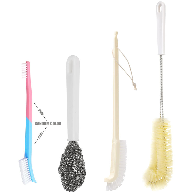 Portable Blender Cleaning Brush Set of 4 - With Hanging Hole - Long Handle - For Water Bottles & Blenders
