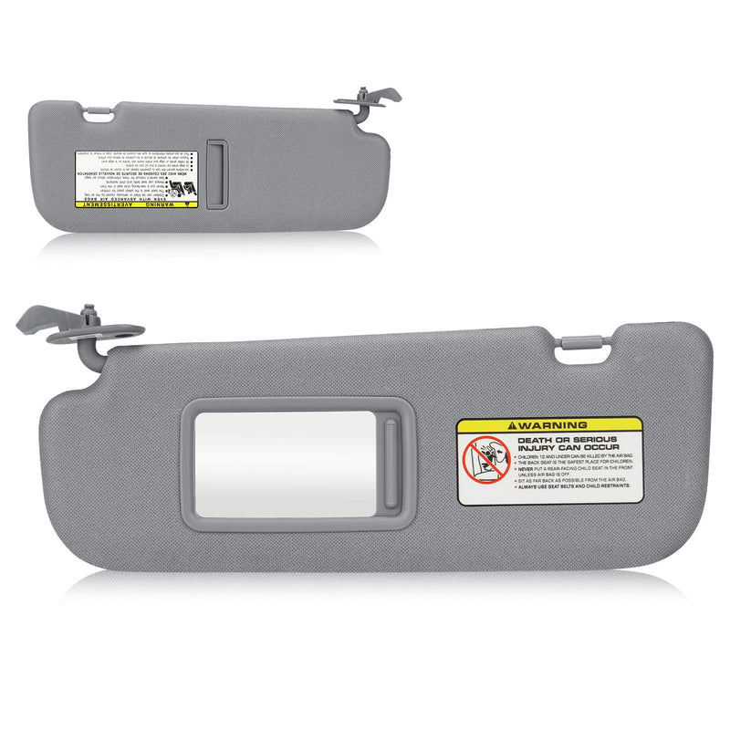 Sun Visor for 2011-2015 Hyundai Elantra, Left Driver Side Gray Sunvisor (NOT fit GT Model) Replacement 852103X000TX (Grey) Left Grey