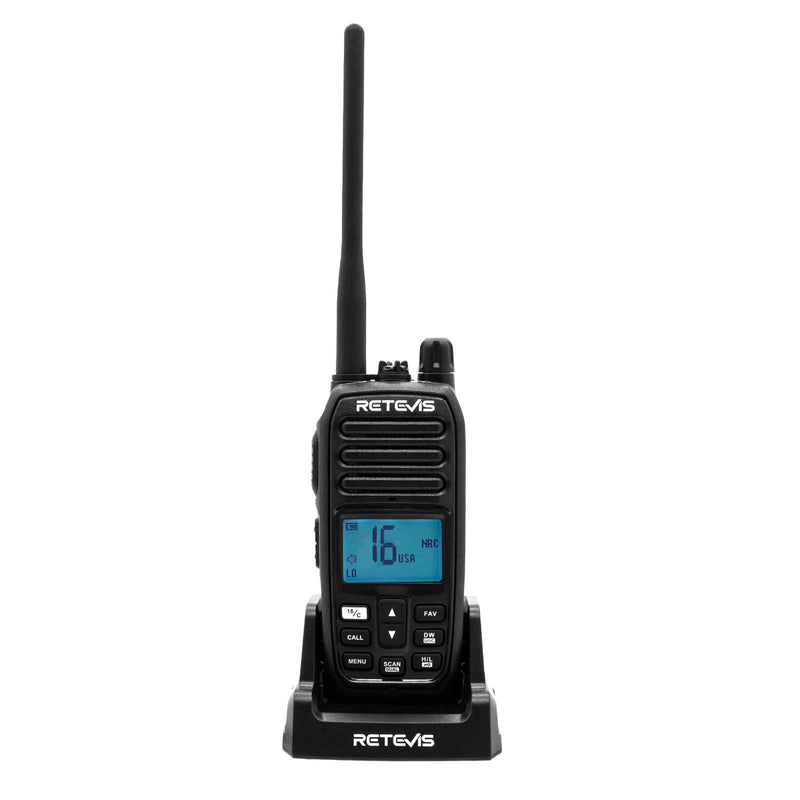 Retevis RM21 Floating Marine Radio, 1/3/5 W, IP67 VHF Radio Marine, Submersible, 1-Press AI Noise Reduction, 1800mAh, 88 Global Channels, NOAA, Boat Radio for Fishing Angler Sailling (1 Pack)