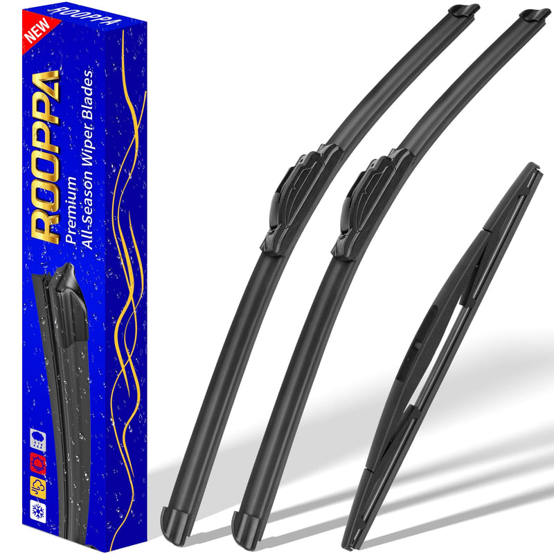 3 wipers Replacement for 2017-2021 2022 Honda CRV CR-V, Windshield Wiper Blades Original Equipment Replacement - 26"/17"/12" (Set of 3) U/J HOOK 26"/17"/12"