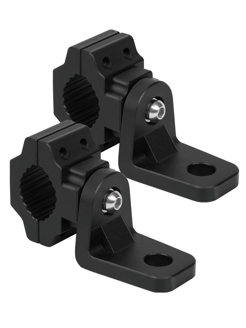 Whip Light Mounts for ATV, Quad Light Mounts Fit 0.875", 1", 1.125" Rack Bars and Bandlebars, Adjustable Mount Made of Alloy Aluminum, Easy Installation (2 pcs Black)