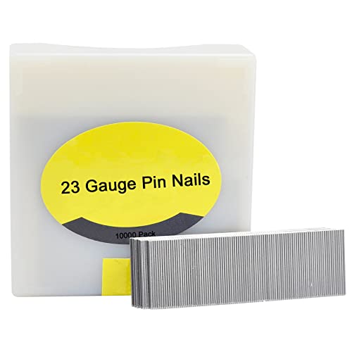 Headless Pins Nails 23 Gauge Pin 7/10 Inch Length Stainless Steel Brad Nails with Gift Box for Molding Cabinetry Building Assembly, 10000 Pieces