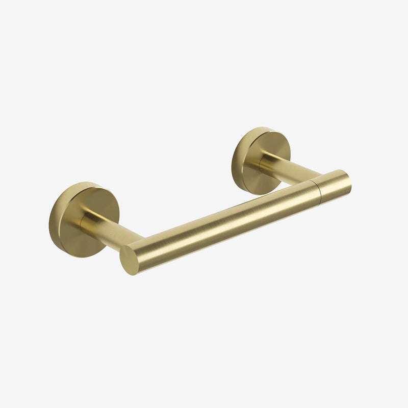 BWE Wall Mount Toilet Paper Holder, Brushed Gold, SUS 304 Steel | Brushed Finish | Rust Resistant | No Wobbling | Fits Mega Rolls | Easy Install
