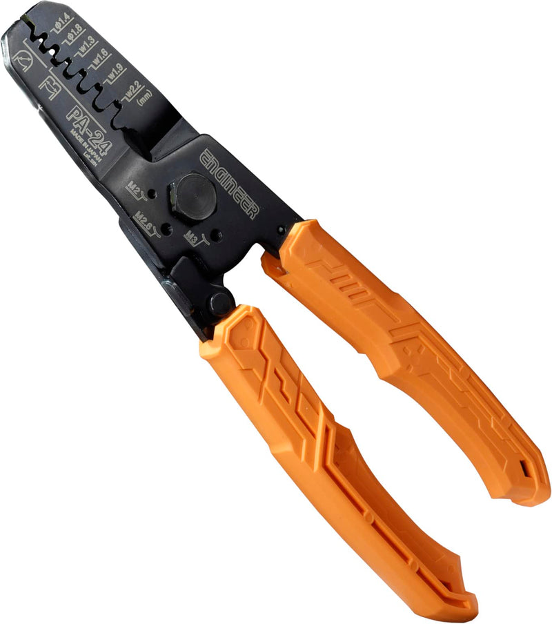 ENGINEER PA-24 Micro Connector Crimping Pliers Tool (Made in Japan) for JST XH, PH, EH & NH series, Molex Micro-Fit, KK series (AWG #32-#18) 4) For small and medium terminals (QI connector)