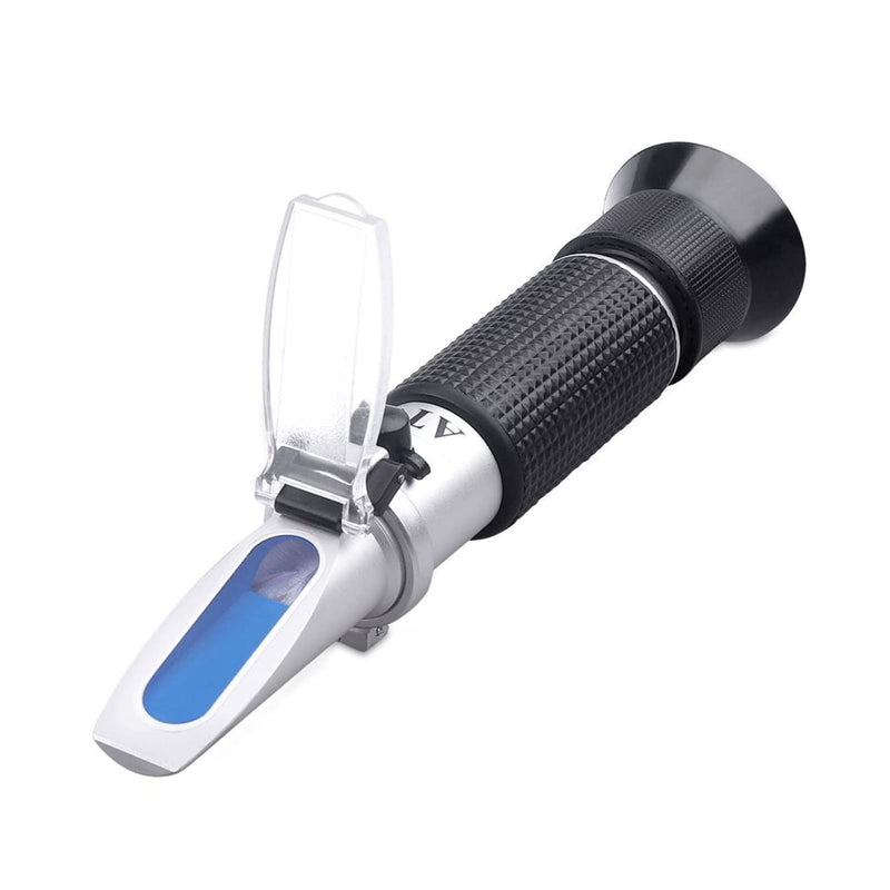 Antifreeze Refractometer, 3-in-1 Antifreeze Coolant Tester for Checking Freezing Point, Concentration of Ethylene Glycol Propylene Glycol Based Automobile Antifreeze Coolant Condition Antifreeze Refractometer Black