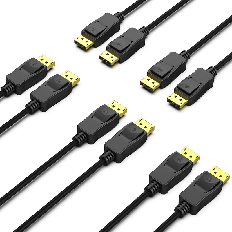 BENFEI [VESA Certified 8K DisplayPort to DisplayPort 6 Feet Cable 5 Pack, DP to DP Male to Male Cable, Supports 8K@60Hz, 4K@144Hz 120Hz, 2K@240Hz Compatible for Lenovo, Dell, HP, ASUS and More Black