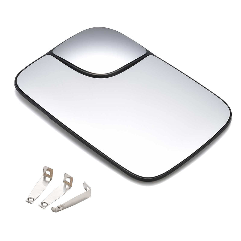 Heated Mirror Glass Left Driver Side Compatible with Dodge Ram 1500 2500 3500 2005 2006 2007 2008 2009 Replace# 5161011AA With spotter mirror Driver Left Side