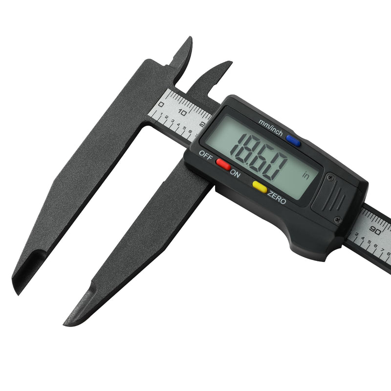 Digital Caliper 0-8" Measuring Tool, Micrometer Caliper with Auto-Off Feature, Interchangeable Between inches and millimeters for Jewelry Measurement and 3D Printing 8" Plastic