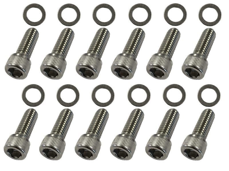 SBC Stainless Steel Exhaust Header Bolt Kit 1” 3/8-16 Bolts Compatible with Chevrolet V8 Small Blocks 265 283 305 327 350 383 400 Gen I & II 92-97 LT1 LT4 TPI TBI 96-98 Vortec 5.0L 5.7L BOP