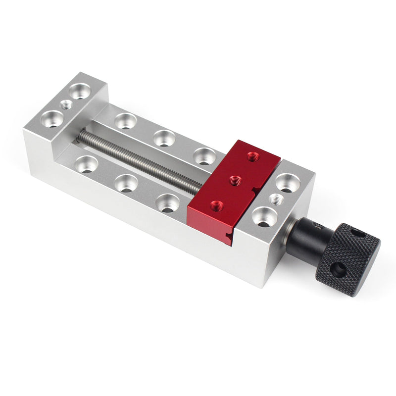 RATTMMOTOR Upgrade CNC Router Mini Vise Clamp, High-Precision DIY Engraver Machine Hold Down Clamp Mini Right Angle Vise, Working Range 65mm for DIY Mini CNC Router Milling Engraving Machine