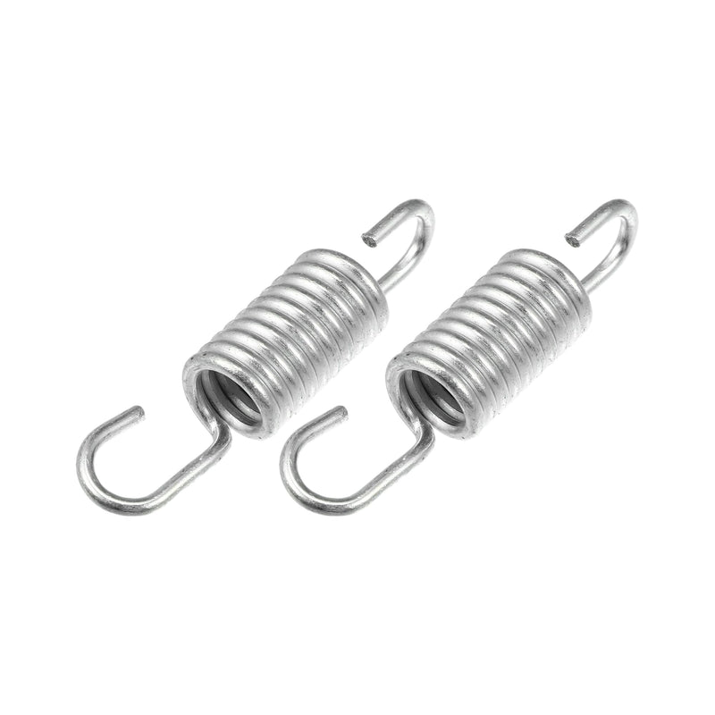 X AUTOHAUX 2pcs 6cm Length Silver Tone Plated Steel Motorcycle Brake Pedal Return Spring for Suzuki 2