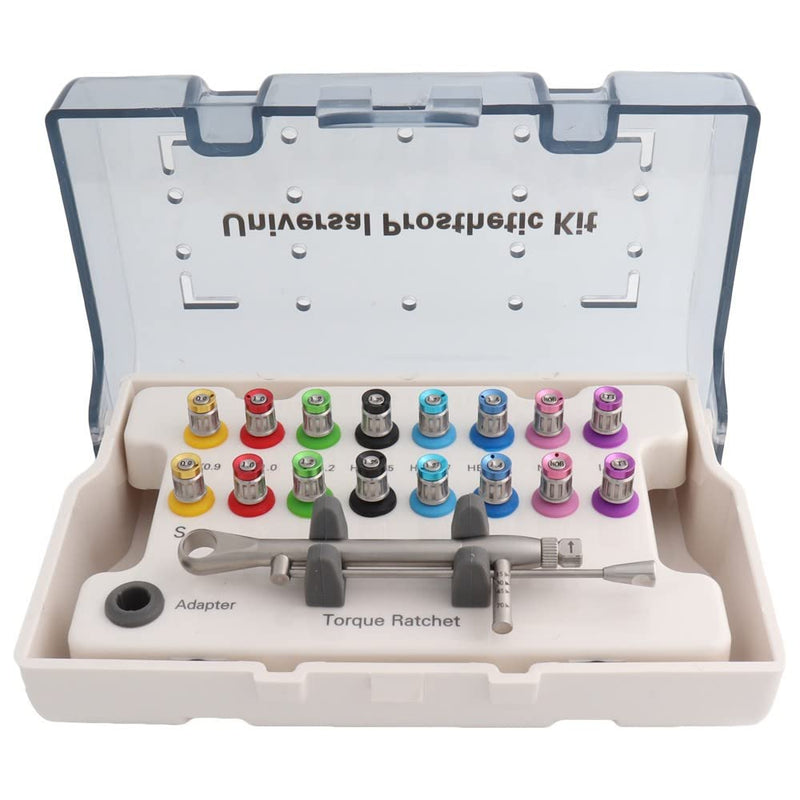 DENTASOP Dental Implant Restoration Tool, Colored Prosthesis Kit Universal Implant Repair Tool Kit with 16pcs Screwdrivers