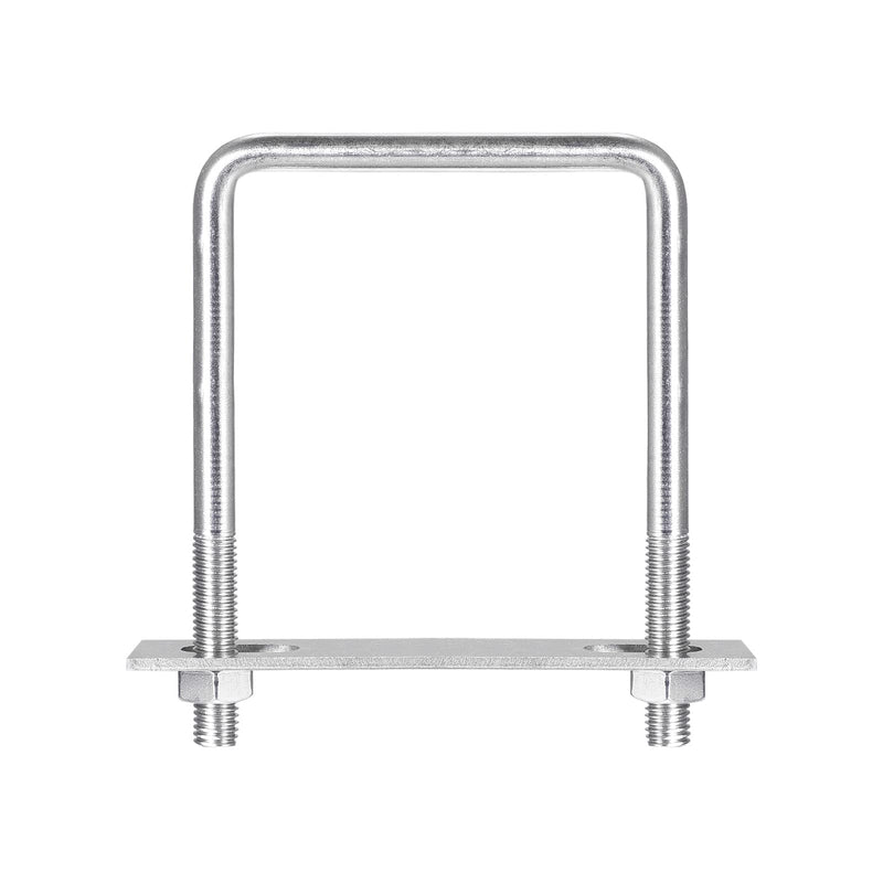 uxcell Square U-Bolts, 3 Sets 100mm(3.94") Inner Width 140mm Length M10 304 Stainless Steel U Clamp Bolt with Nuts and Plates, for Boat Trailer M10x100x140mm