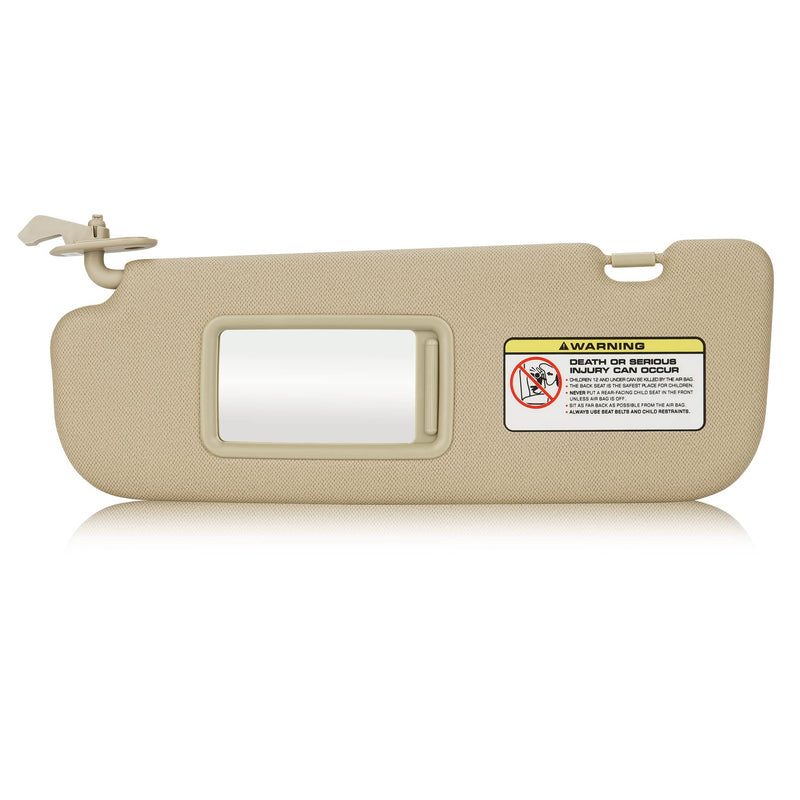 TadaMark Left Driver Side Sun Visor Fit for Hyundai Elantra 2011 2012 2013 2014 2015 Beige Without Light Replace # ‎852103X000TX