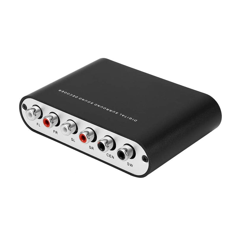 Surround Sound Decoder,Yinhing Surround Sound Decoder, Digital to Analog Audio Converter, 5.1 Audio Converter Digital DTS Channel Decoder with Optical Fiber Coaxial, Sound Adapter Audio Adapter