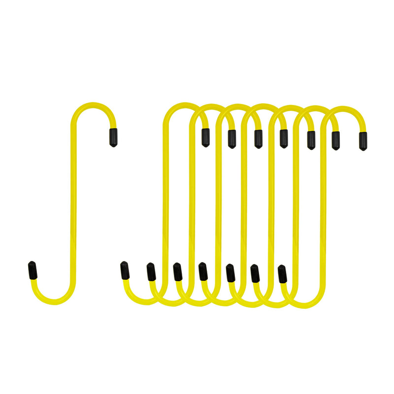 4LIFETIMELINES Brake Caliper Hanger Hooks, Durable Steel, Yellow Powder Coated with Rubber Tips, for Automotive Work on Brake Axle and Suspesion Systems - 8 Pack Pack of 8