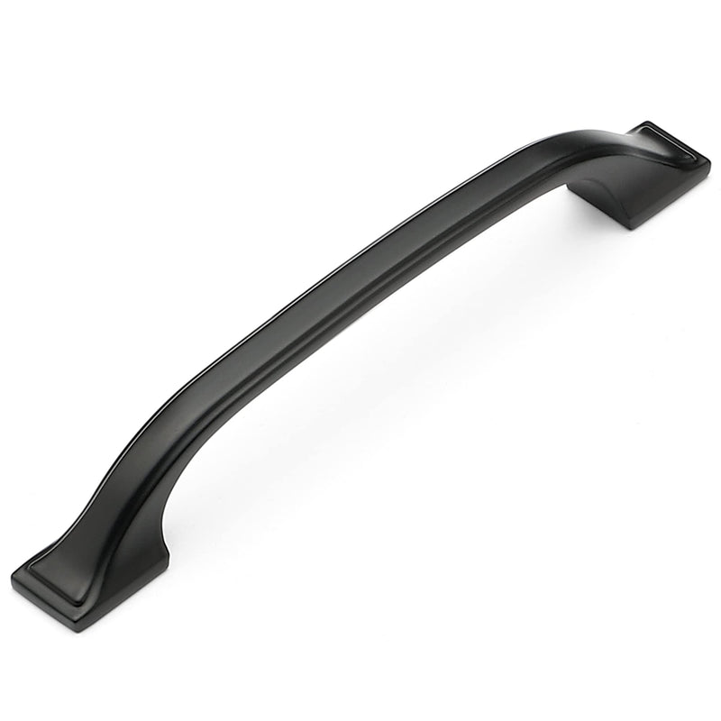 Ravinte 10 Pack Black Cabinet Pulls 5 Inch Kitchen Cabinet Handles Matte Black Handles for Kitchen Cabinet Hardware Arch Cabinet Handles for Drawer Dresser Curved Drawer Handles 5 in Hole Center
