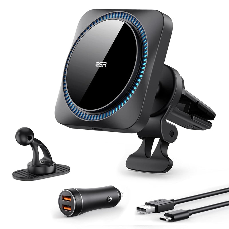 ESR for MagSafe Car Mount Charger with CryoBoost, with 36W Car Adapter | Magnetic Wireless Car Charger, for MagSafe Car Charging, for iPhone 17-12, S26/S25, Fast Phone Cooling Charging Set