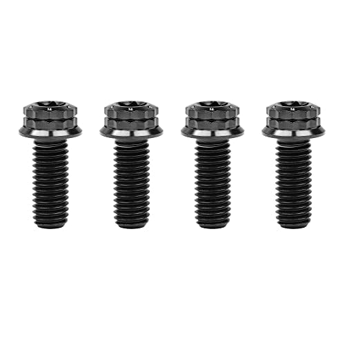 Titanium M8 Flange Bolt 12 Point Head Screw (M8x20mm, Black) M8x20mm