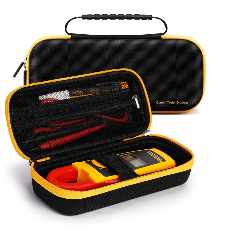 OLAIKE Hard Carrying Case For Fluke 323/324/325/302/303/305 Clamp Multimeters AC-DC TRMS, Sturdy Protective Storage Bag, Black Velvet Lining-black