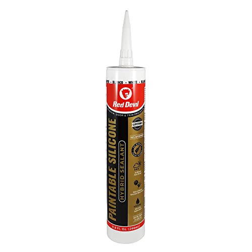  [AUSTRALIA] - Red Devil 0985 Paintable Silicone Hybrid Sealant, 9 oz., White, 1 Pack