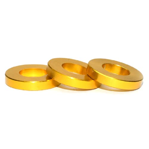 50pcs M6 Flat Washer Aluminum Anodized Countersunk Gasket for RC Model Part (Gold) Gold