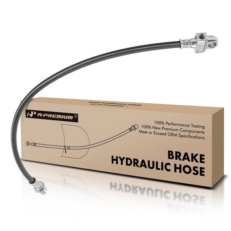 A-Premium Rear Center Brake Hydraulic Hose Compatible with Select Chevy and GMC Models - Silverado 1500/2500/3500/1500 HD/2500 HD/1500 HD Classic/2500 HD Classic, Sierra 1500/2500/3500/1500 HD/2500 HD