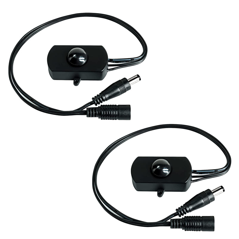 2 Pack Sensky BS010H DC 12V to 30V 3A Mini Pir Motion Sensor Switch,Occupancy Sensor Switch for Kitchen Cabinet, Pantry, Closet led Lighting (Delay Time, Sensor Distance, Adjustable) 2 Piece,Black-Without Light Sensor