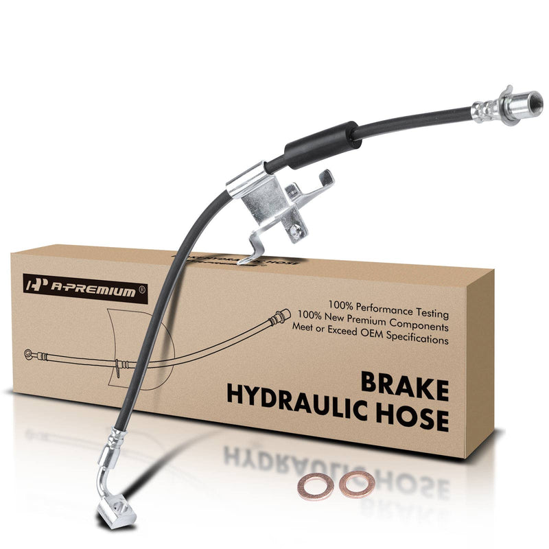 A-Premium Front Driver Brake Hydraulic Hose Compatible with Chevy, GMC and Cadillac Models - Silverado 1500, Sierra 1500, Tahoe, Yukon(XL), Suburban, Escalade, Avalanche, Escalade ESV, Escalade EXT