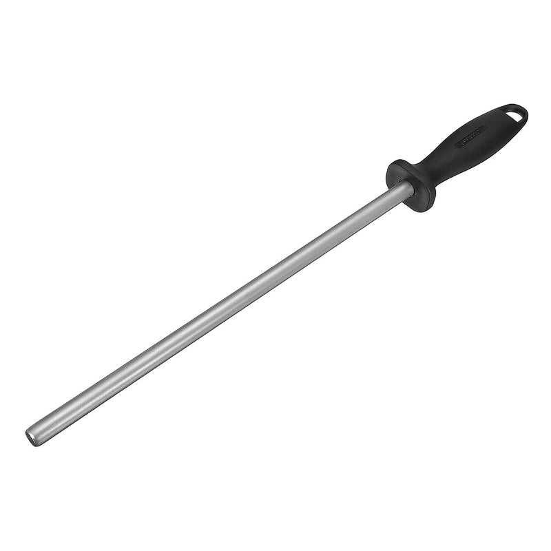 Diamond Carbon Steel Knife Sharpener Rod Sharpening Solid Steel Oval Gourmet Blade Sharpening Rod or Stick Tool for Kitchen Home 12 Inch