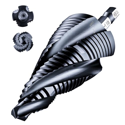 toolant M35 Cobalt Step Drill Bit, 1/4"-1-1/8", TiAlN, 1/4" Hex Shank 1/4" - 1-1/8"