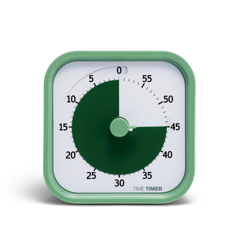 TIME TIMER Home MOD - 60 Minute Kids Visual Timer Home Edition - for Homeschool Supplies Study Tool, Timer for Kids Desk, Office Desk and Meetings with Silent Operation (Fern Green) Fern Green