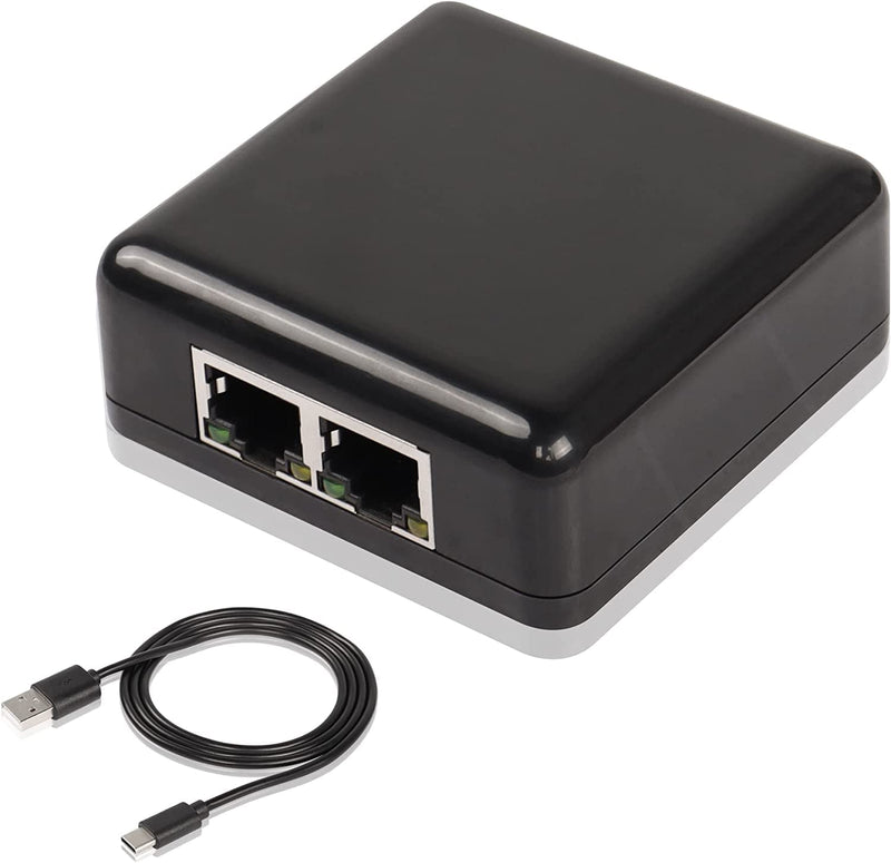 SinLoon RJ45 Network Splitter Adapter Gigabit,1000Mbps Ethernet Cable Splitter 1 to 2, RJ45 Network Extension Connector,Two Devices Share The Internet at The Same Time(Gigabit 1 to 2) Black