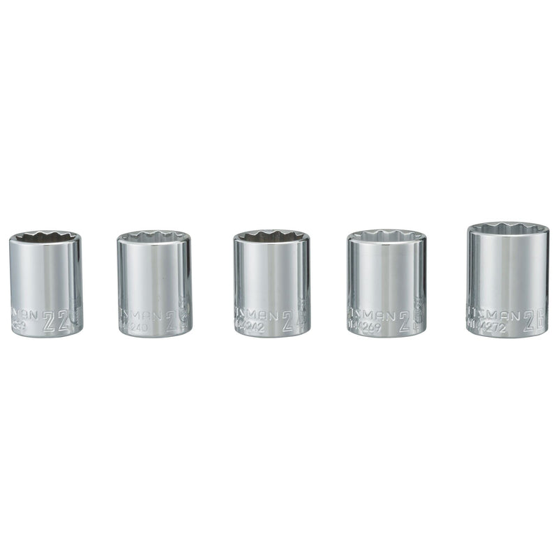 CRAFTSMAN Socket Set, 1/2 Inch Drive, MM, 5 Piece (CMMT34574) Large