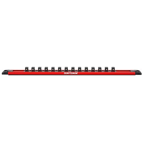 CRAFTSMAN Locking Magnetic Socket Rail Holder, Tool Tray Storage Organizer, 3/8 Inch Drive (CMMT99410) 3/8 in 3/8-Inch Drive Holder