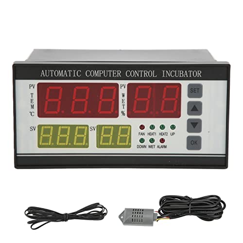 Egg Incubator Temperature Controller Thermostat, Digital Display Egg Incubator Machine with Temperature and Humidity Sensors, Automatic Control System for Incubators Refrigerator(#1) #1