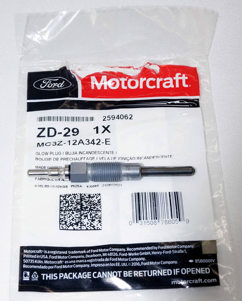 Motorcraft Glow Plug - ZD29