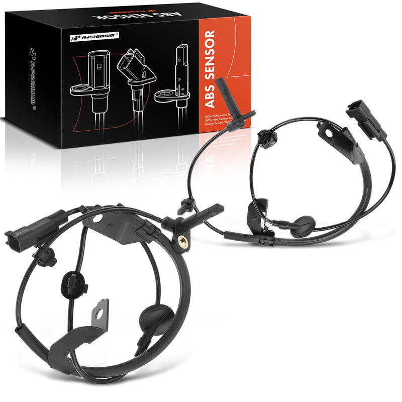 A-Premium ABS Wheel Speed Sensor Compatible with Dodge & Jeep Models - Caliber 2007-2012, Compass 2007-2016, Patriot 2007-2017 - Front Driver and Passenger, (2-PC Set), Replace# 5105573AA, 5105573AB
