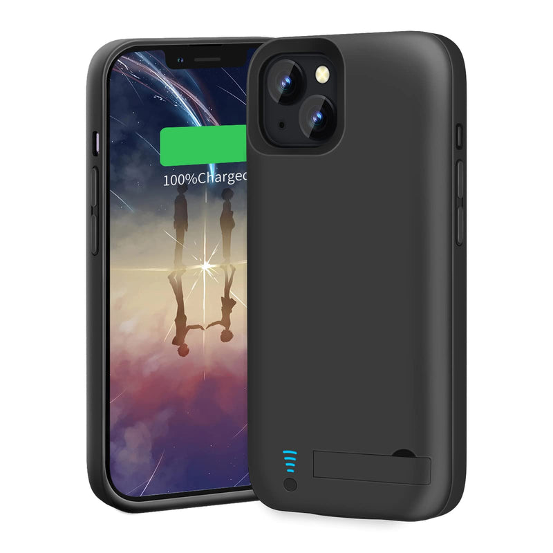 [Upgraded Battery Case for iPhone 14 Plus, 5000mAh Rechargeable Extended Battery Charging/Charger Case, Add 100% Extra Juice (6.7 Inches) Black