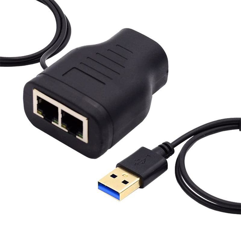 NFHK 100Mbps STP UTP RJ45 8P8C Plug to Dual RJ45 HUB Splitter Network Ethernet Switcher Adapter Single Male to Dual Female
