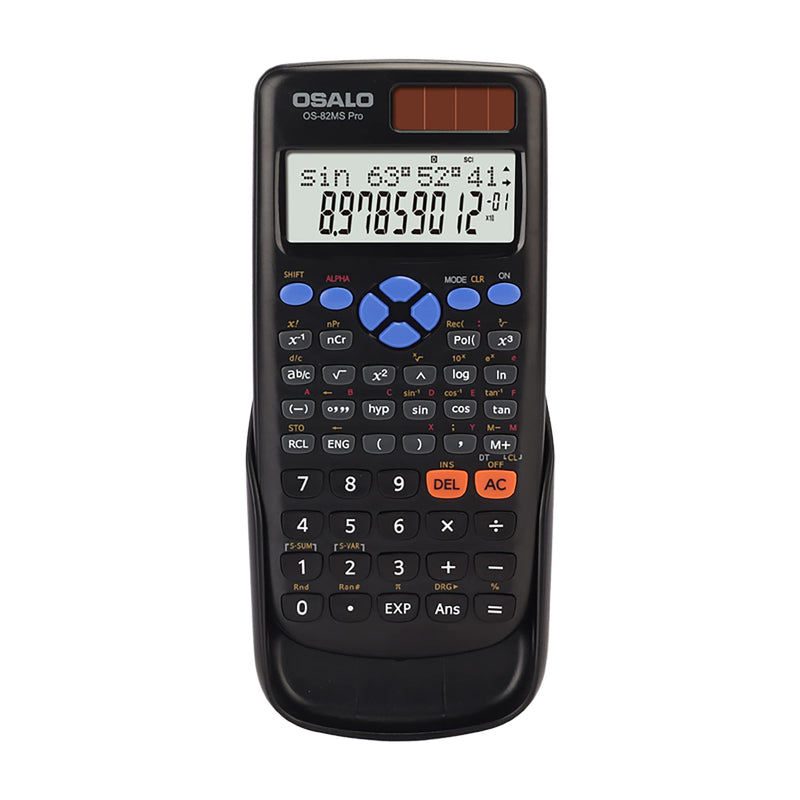 OSALO Scientific Calculator 240 Function 2 Line Basic Large Display Solar and Battery Calculators 10+2 Digits Written for Middle School Students College (OS 82MS Pro) OS 82MS Pro