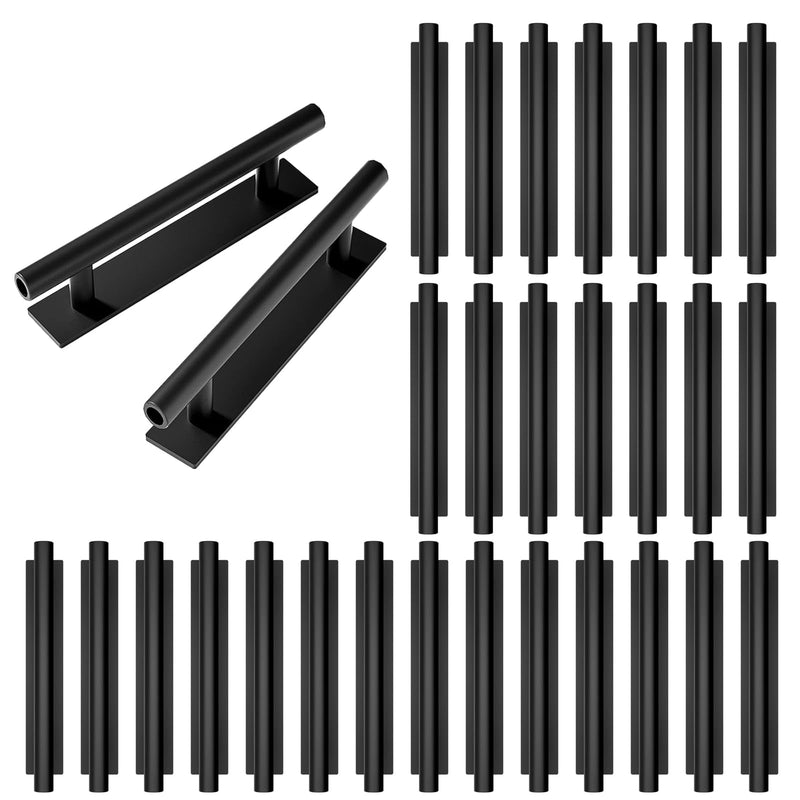 kwa heri Self-Stick Push Pull Helper Black Hidden Cabinet Handles ABS Plastic Door Window Wardrobe Instant Cabinet Drawer Furniture Handles (Black, Pack, 30) 30.0