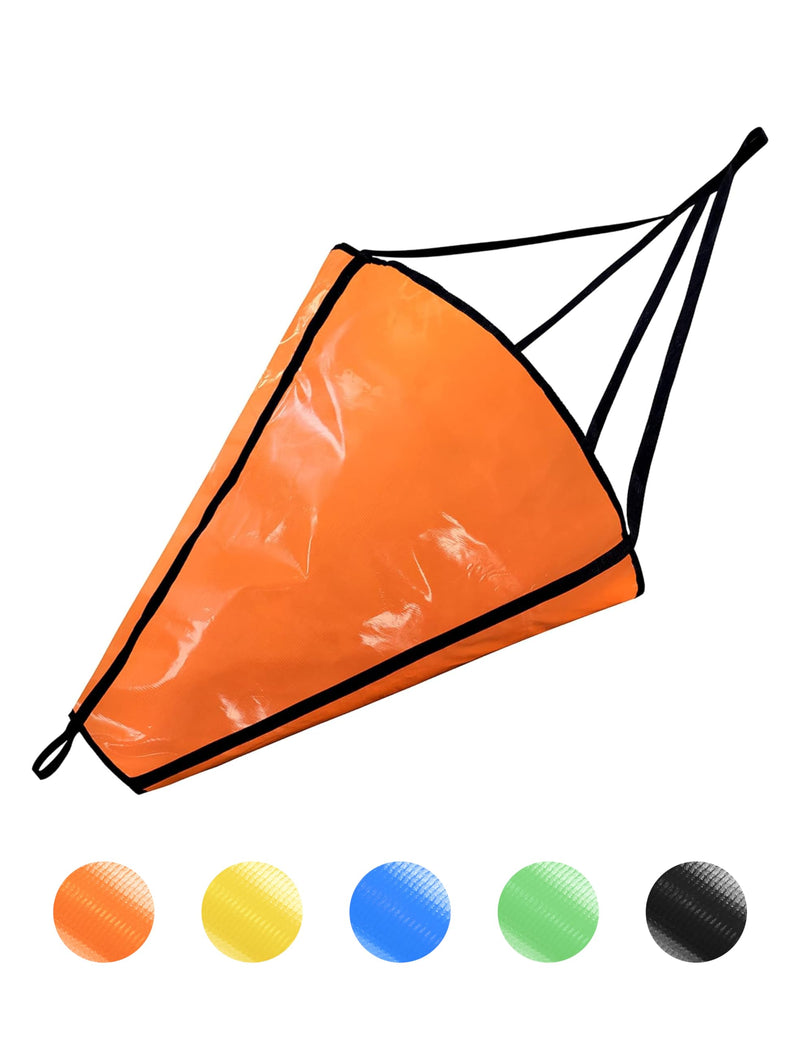 BLUEWING Sea Anchor Drift Sock 840D Nylon 32", 42", 53", 62", 72", 84" Parachute Fishing Drogue for Marine Boat/Jet Ski/Sail Orange/Black/Green/Blue/Yellow 32'' for 15-20ft Boat