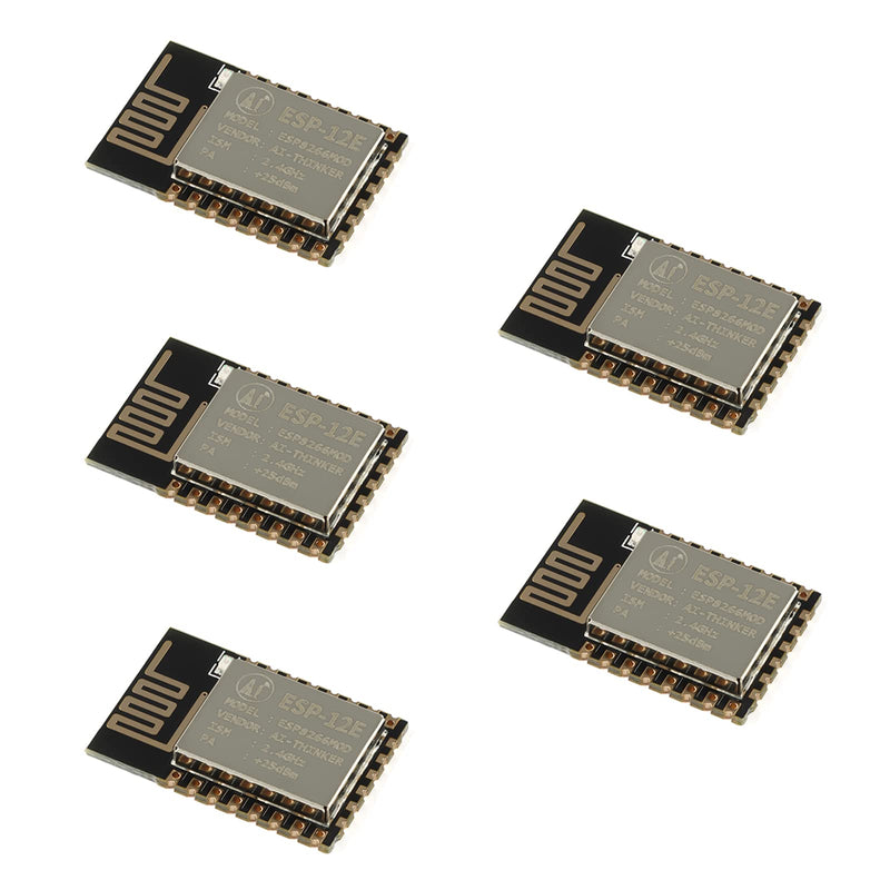 5Pcs ESP-12E ESP8266 WiFi Wireless Transceiver ESP-12E WiFi Module Development Board ADC LWIP AP+STA for Arduino