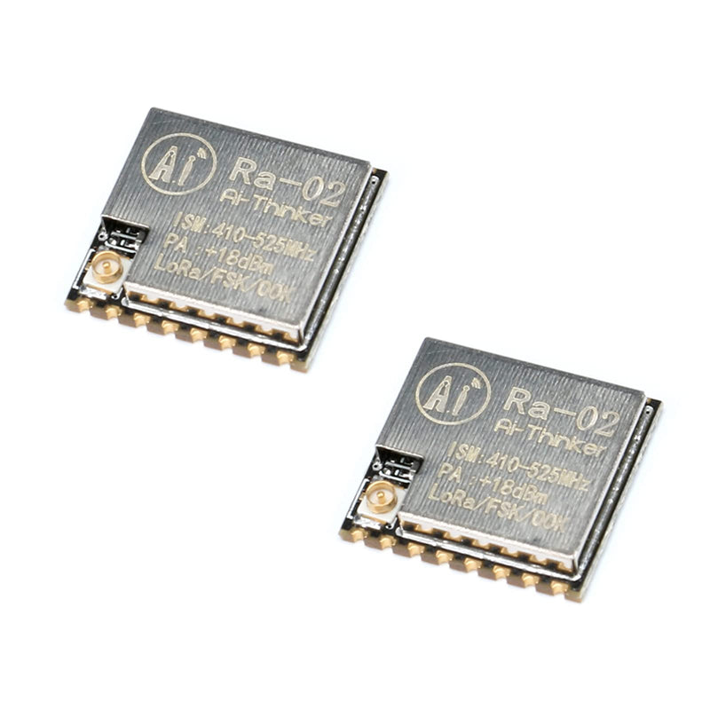 2Pcs SX1278 LoRa Ra-02 Wireless Module 433MHz Ra-02 Spread Spectrum Wireless Module Serial Port Adapter 3.3V UART Interface with Connector