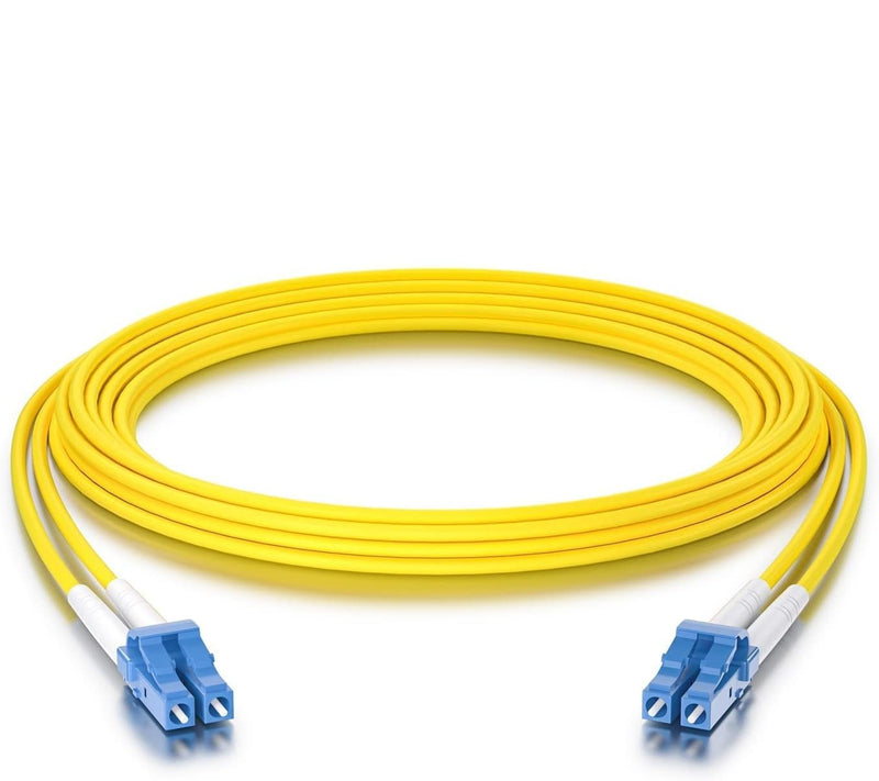 10Gtek Fiber Patch Cable - LC to LC OS2 10Gb/Gigabit Singlemode Jumper Duplex 9/125 LSZH Fiber Optic Cord for SMF SFP Transceiver, Yellow, 12-Meter(39.4-ft) 12m 1