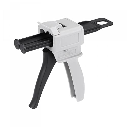 UXCELL 50ml Manual AB Epoxy Resin Applicator Dispenser Gun with Glue Mixing Rate of 1:1, for Mixing Different Liquids